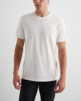 Embroidered X Logo Graphic Perfect Pima Cotton T-Shirt White Men's L