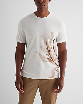 Painted Floral Graphic Perfect Pima Cotton T-Shirt