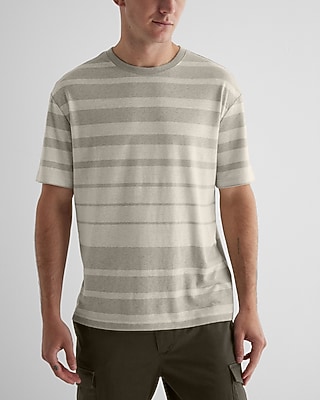 Relaxed Striped Linen-Blend T-Shirt Neutral Men's M