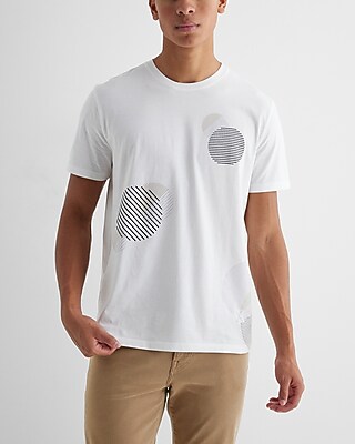 Linear Globes X Logo Graphic T-Shirt White Men's M Tall