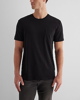 Pocket Crew Neck Perfect Pima Cotton T-Shirt