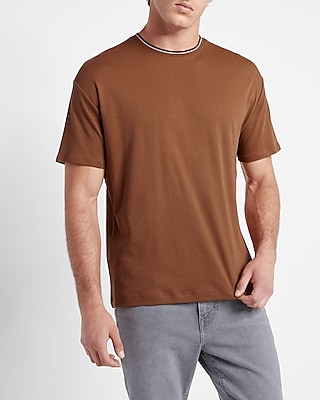 Solid Tipped Crew Neck T-Shirt Men's