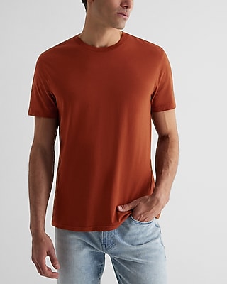 Perfect Pima Cotton Crew Neck T-Shirt Brown Men's L