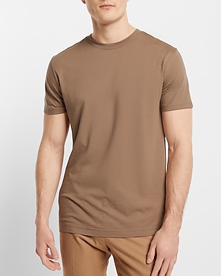 Perfect Pima Cotton Crew Neck T-Shirt Brown Men's XS