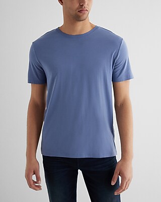 Perfect Pima Cotton Crew Neck T-Shirt Blue Men's M