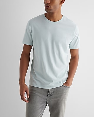 Perfect Pima Cotton Crew Neck T-Shirt Blue Men's XXL Tall