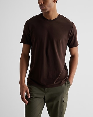 Perfect Pima Cotton Crew Neck T-Shirt Brown Men's S