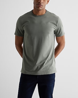 Striped Stretch Crew Neck T-Shirt Green Men's XS