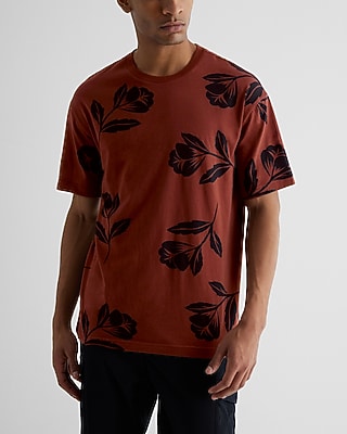 Relaxed Floral Perfect Pima Cotton Crew Neck T-Shirt
