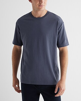 Relaxed Crew Neck Perfect Pima Cotton T-Shirt Gray Men's S