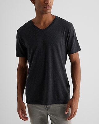 Big & Tall V-Neck Perfect Pima Cotton T-Shirt Gray Men's XXL