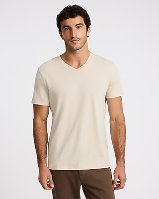 V-Neck Perfect Pima Cotton T-Shirt Neutral Men's S