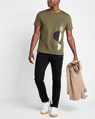 Olive Waterfall Graphic T-Shirt