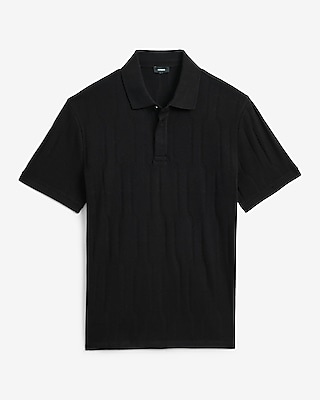 Geo Print Textured Jacquard Polo