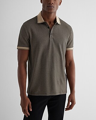 Mini Geo Cotton-Blend Jacquard Polo