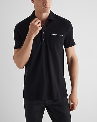 Tipped Pocket Luxe Pique Polo