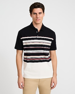 Striped Classic Fit Luxe Pique Polo