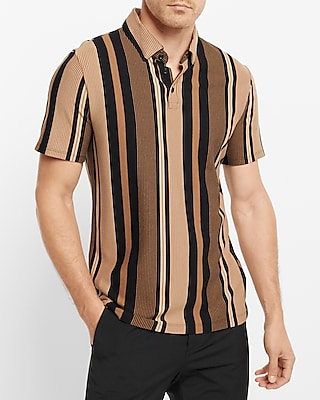 Striped Luxe Pique Polo