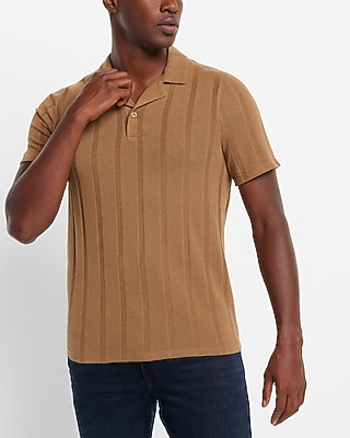 Ribbed Camp Collar Polo