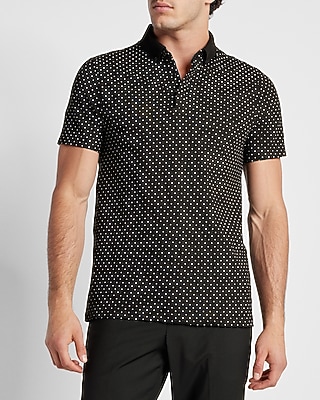 Dot Print Luxe Pique Polo