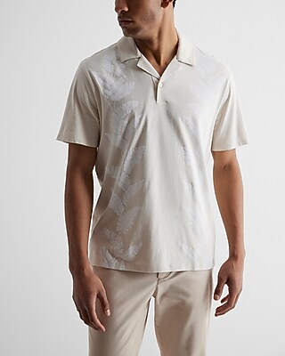 Relaxed Leaf Graphic Polo Neutral Men's XS