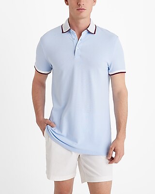 Tipped Luxe Pique Polo