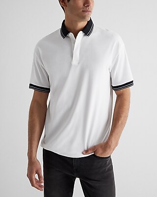 Relaxed Solid Tipped Collar Polo