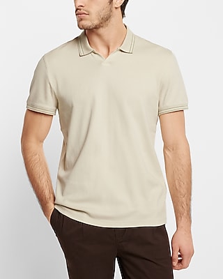 Solid Tipped Johnny Collar Polo