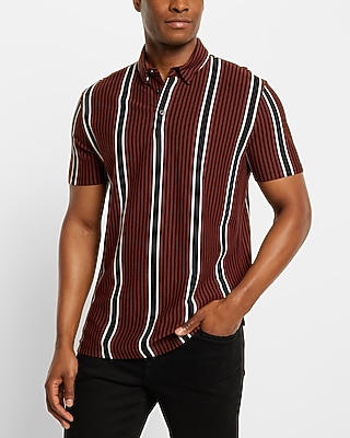 Striped Luxe Pique Polo