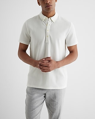 Striped Jacquard Cotton-Blend Polo Neutral Men's M
