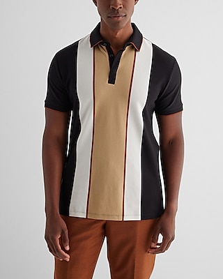 Tipped Multi Stripe Luxe Pique Polo