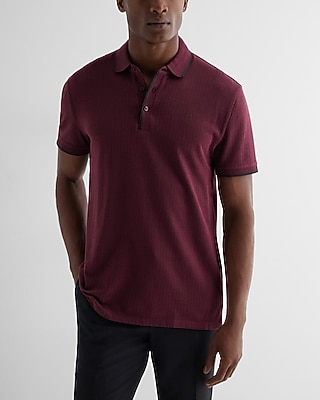 Mini Geo Tipped Cotton-Blend Jacquard Polo