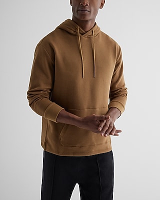 Relaxed Mini Geo Textured Hoodie Brown Men's L