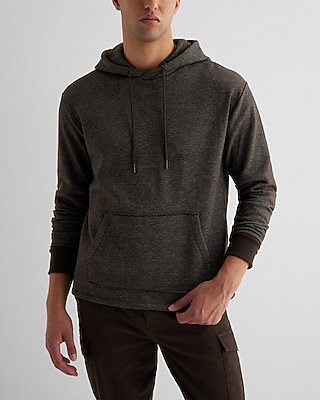 Relaxed Mini Geo Textured Hoodie Brown Men's XL