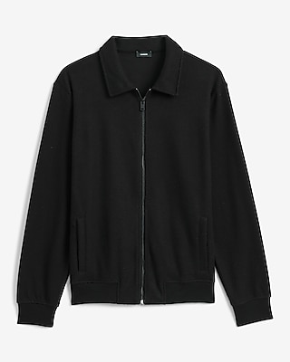 Ribbed Zip Sweatshirt