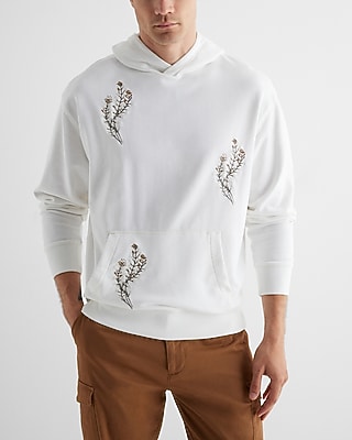 Embroidered Floral Graphic Hoodie