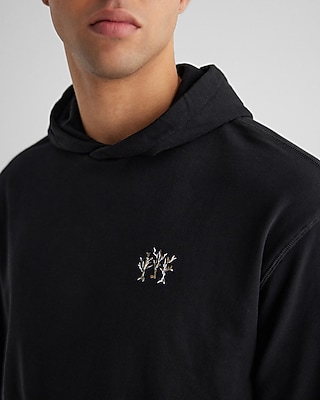 Embroidered Tree Graphic Hoodie