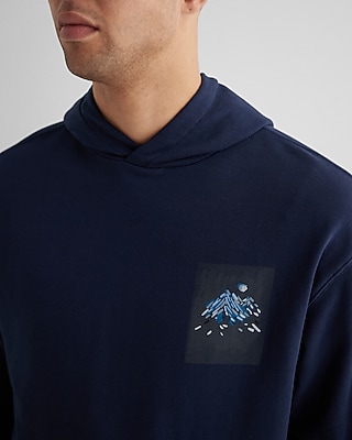 Embroidered Mountain Graphic Hoodie