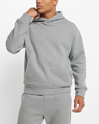 Suede Fleece X Logo Hoodie Gray Men's XS