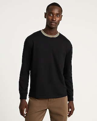 Tipped Classic Fit Luxe Pique Long Sleeve T-Shirt