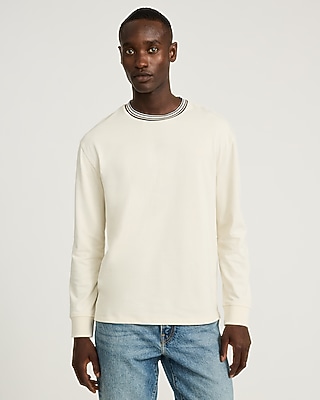 Tipped Classic Fit Luxe Pique Long Sleeve T-Shirt