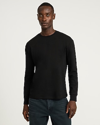 Classic Fit Textured Jacquard Camo Long Sleeve T-Shirt