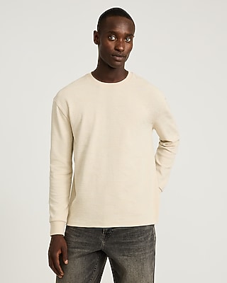 Classic Fit Textured Jacquard Camo Long Sleeve T-Shirt