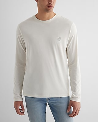 X Logo Graphic Perfect Pima Cotton Long Sleeve T-Shirt