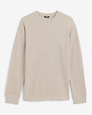 Classic Fit Textured Waffle Long Sleeve T-Shirt
