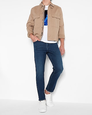 Relaxed Slim Dark Wash Stretch Jeans