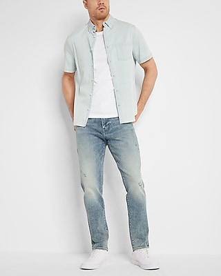 Relaxed Medium Wash Stretch Jeans