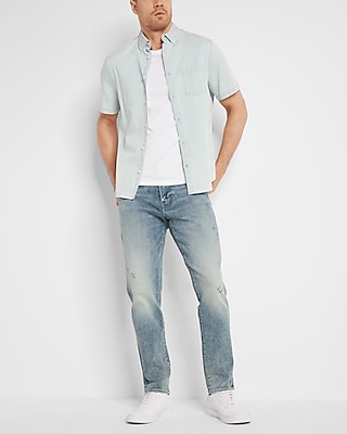 Express Relaxed Medium Wash Stretch Jeans