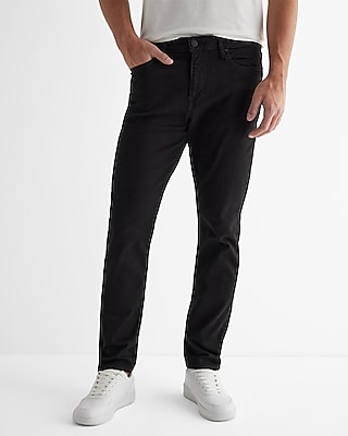 Express Athletic Tapered Slim Black Rinse Hyper Stretch Jeans