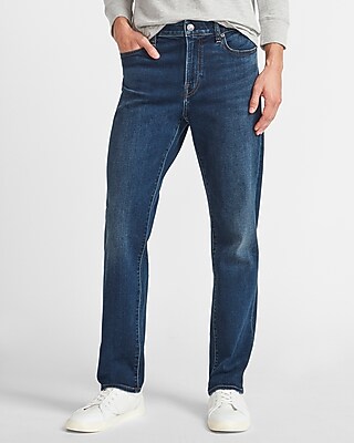 Image of Athletic Tapered Slim Medium Wash Luxe Comfort Knit Jeans